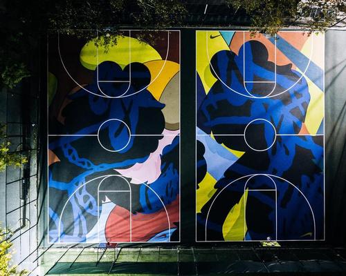 Nike partners with artist Kaws to create bold and beautiful New York basketball courts